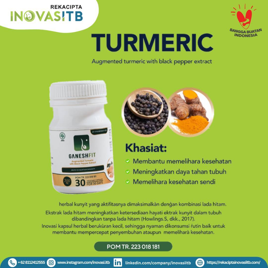 Ganeshfit Augmented Turmeric with Black Pepper Extract - Image 2